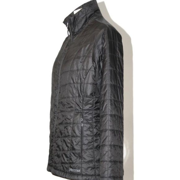 Marmot Black Sports Zip Puff Jacket Size Medium - Picture 2 of 3